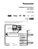 Panasonic CQ-VW120W Installation Instructions Manual preview