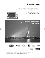 Preview for 1 page of Panasonic CQ-VW120W Operating Instructions Manual