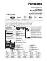 Panasonic CQ-VX100N Installation Instructions Manual preview