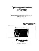 Panasonic CQ-VX777EW Operating Instructions Manual предпросмотр