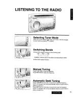 Предварительный просмотр 19 страницы Panasonic CQ-VX777EW Operating Instructions Manual