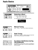 Предварительный просмотр 4 страницы Panasonic CQ1000EU - AUTO CASS/ RECEVIER Operating Instructions Manual