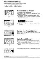 Предварительный просмотр 5 страницы Panasonic CQ1000EU - AUTO CASS/ RECEVIER Operating Instructions Manual