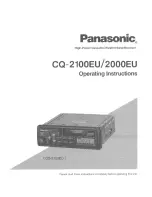 Предварительный просмотр 1 страницы Panasonic CQ2000EU - AUTO RADIO/CASSETTE Operating Instructions Manual