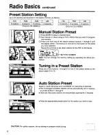 Предварительный просмотр 6 страницы Panasonic CQ2000EU - AUTO RADIO/CASSETTE Operating Instructions Manual