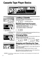 Предварительный просмотр 8 страницы Panasonic CQ2000EU - AUTO RADIO/CASSETTE Operating Instructions Manual