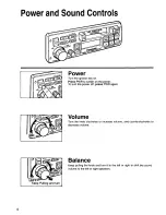 Предварительный просмотр 4 страницы Panasonic CQ2500CEU - AUTO RADIO/CASSETTE Operating Instructions Manual