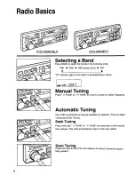 Предварительный просмотр 6 страницы Panasonic CQ2500CEU - AUTO RADIO/CASSETTE Operating Instructions Manual