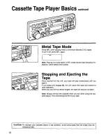 Предварительный просмотр 10 страницы Panasonic CQ2500CEU - AUTO RADIO/CASSETTE Operating Instructions Manual