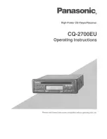 Panasonic CQ2700EU - AUTO RADIO/CD DECK Operating Instructions Manual предпросмотр