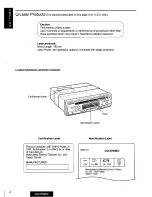 Предварительный просмотр 4 страницы Panasonic CQ2700EU - AUTO RADIO/CD DECK Operating Instructions Manual