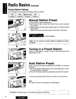 Предварительный просмотр 8 страницы Panasonic CQ2700EU - AUTO RADIO/CD DECK Operating Instructions Manual