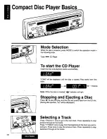 Предварительный просмотр 10 страницы Panasonic CQ2700EU - AUTO RADIO/CD DECK Operating Instructions Manual