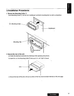 Предварительный просмотр 17 страницы Panasonic CQ2700EU - AUTO RADIO/CD DECK Operating Instructions Manual