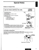 Предварительный просмотр 21 страницы Panasonic CQ2700EU - AUTO RADIO/CD DECK Operating Instructions Manual