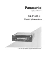 Panasonic CQ3100EU - AUTO RADIO/CASSETTE Operating Instructions Manual предпросмотр