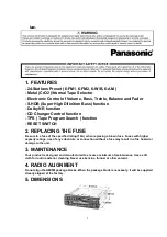 Preview for 2 page of Panasonic CQ4500U - AUTO RADIO/CD TRUCK Service Manual