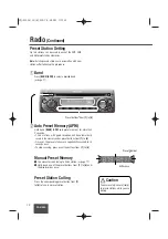 Предварительный просмотр 12 страницы Panasonic CQ5100U - AUTO RADIO/CD DECK Operating Instructions Manual