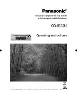 Предварительный просмотр 1 страницы Panasonic CQ5330U - CAR AUDIO Operating Instructions Manual