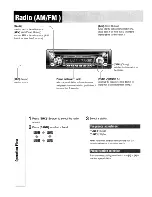 Предварительный просмотр 8 страницы Panasonic CQC1001U - AUTO RADIO/CD DECK Operating Instructions Manual