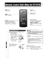 Предварительный просмотр 13 страницы Panasonic CQC1001U - AUTO RADIO/CD DECK Operating Instructions Manual