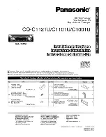 Предварительный просмотр 16 страницы Panasonic CQC1001U - AUTO RADIO/CD DECK Operating Instructions Manual