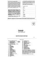 Preview for 42 page of Panasonic CQC1200U - AUTO RADIO/CD DECK Operating Instructions Manual