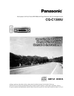 Panasonic CQC1300U - AUTO RADIO/CD DECK Operating Instructions Manual предпросмотр