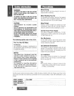 Предварительный просмотр 2 страницы Panasonic CQC1300U - AUTO RADIO/CD DECK Operating Instructions Manual