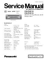 Предварительный просмотр 1 страницы Panasonic CQC1301U - AUTO RADIO/CD DECK Service Manual