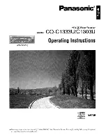 Preview for 1 page of Panasonic CQC1303U - AUTO RADIO/CD DECK Operating Instructions Manual