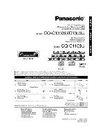 Preview for 20 page of Panasonic CQC1333U - AUTO RADIO/CD DECK Operating Instructions Manual