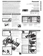 Panasonic CQC1401U - AUTO RADIO/CD DECK Installation Instructions preview