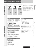 Предварительный просмотр 5 страницы Panasonic CQC300U - 50Wx4 iPod-Ready Multi-Format Car Audio Receiver Operating Instructions Manual