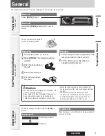 Предварительный просмотр 11 страницы Panasonic CQC300U - 50Wx4 iPod-Ready Multi-Format Car Audio... Operating Instructions Manual