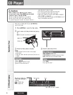 Предварительный просмотр 16 страницы Panasonic CQC300U - 50Wx4 iPod-Ready Multi-Format Car Audio... Operating Instructions Manual