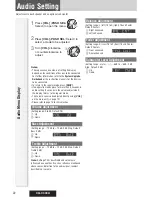 Предварительный просмотр 22 страницы Panasonic CQC300U - 50Wx4 iPod-Ready Multi-Format Car Audio... Operating Instructions Manual