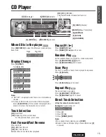 Предварительный просмотр 15 страницы Panasonic CQC3304U - AUTO RADIO/CD DECK Operating Instructions Manual