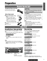 Предварительный просмотр 9 страницы Panasonic CQC3401U - AUTO RADIO/CD DECK Operating Instructions Manual