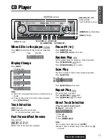 Предварительный просмотр 17 страницы Panasonic CQC3401U - AUTO RADIO/CD DECK Operating Instructions Manual