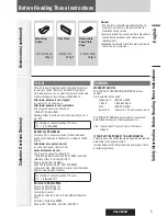 Предварительный просмотр 5 страницы Panasonic CQC500U - CD Receiver With Changer Control Operating Instructions Manual