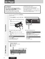 Предварительный просмотр 16 страницы Panasonic CQC500U - CD Receiver With Changer Control Operating Instructions Manual