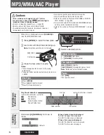 Предварительный просмотр 18 страницы Panasonic CQC500U - CD Receiver With Changer Control Operating Instructions Manual