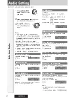 Предварительный просмотр 22 страницы Panasonic CQC500U - CD Receiver With Changer Control Operating Instructions Manual