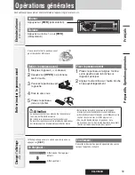 Предварительный просмотр 39 страницы Panasonic CQC500U - CD Receiver With Changer Control Operating Instructions Manual