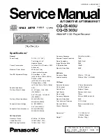 Preview for 1 page of Panasonic CQC5403U - AUTO RADIO/CD DECK Service Manual