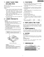 Preview for 3 page of Panasonic CQC5403U - AUTO RADIO/CD DECK Service Manual