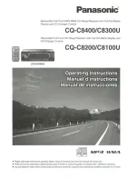 Предварительный просмотр 1 страницы Panasonic CQC8100U - AUTO RADIO/CD DECK Operating Instructions Manual