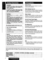 Предварительный просмотр 2 страницы Panasonic CQC8100U - AUTO RADIO/CD DECK Operating Instructions Manual