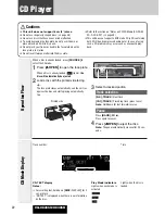 Предварительный просмотр 22 страницы Panasonic CQC8305U - AUTO RADIO/CD DECK Operating Instructions Manual